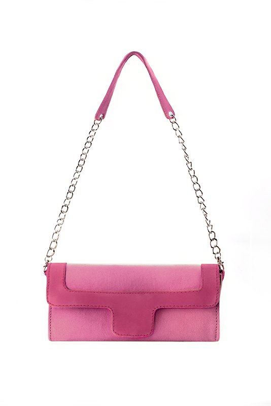 Dress clutch for wedding and parties in hot pink and fuchsia pink - Top view